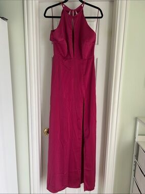 Showpo Women's Halter Maxi Dress in Fuchsia